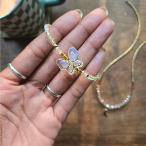 Girl’s Butterfly Bracelet with Gold Accents